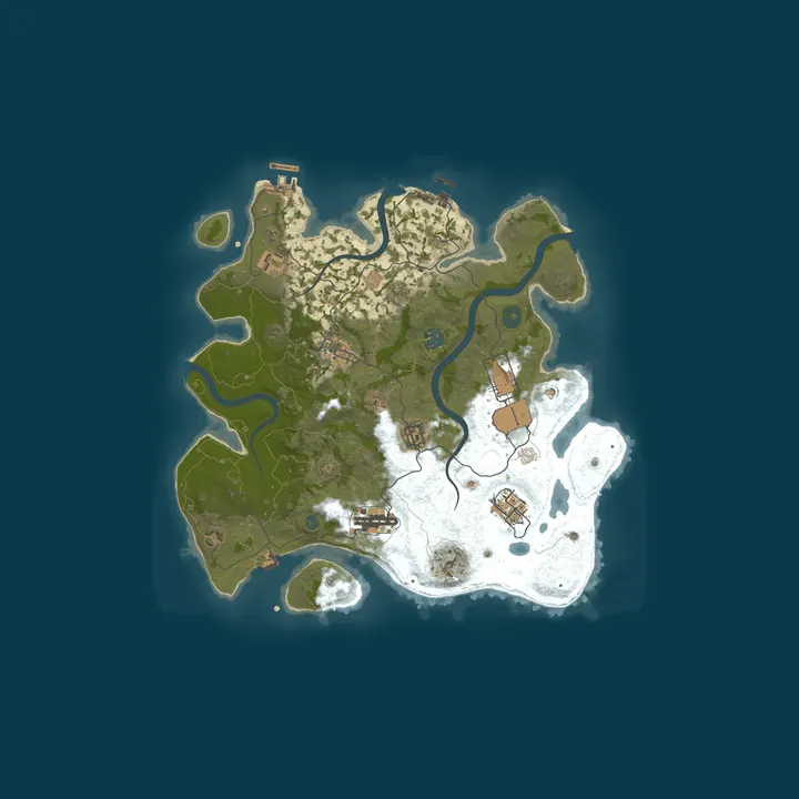 Map of [AU] Rust Deluxe 3x | Solo/Duo | Weekly Map Wipe - Wiped 6 days