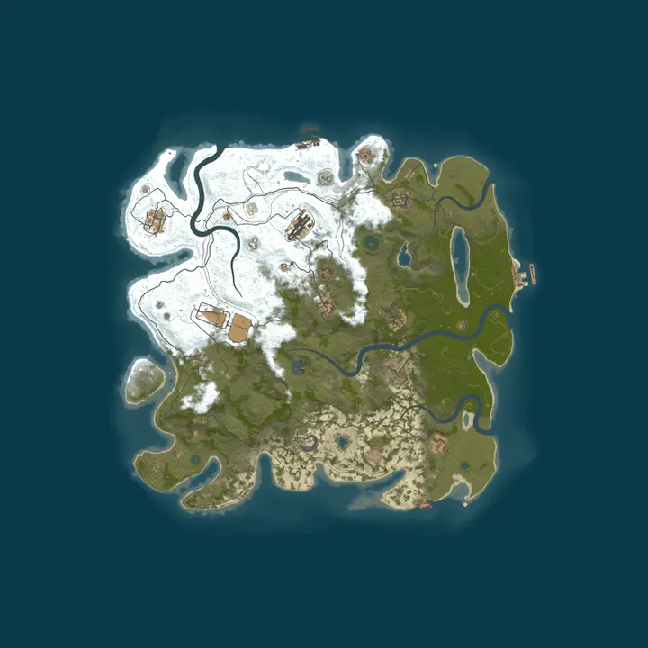 Map of Rust Ireland - 3x - Max4 | Scrap+ | 50% Upkeep | Biweekly