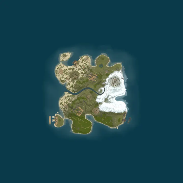 Map of A Shockbyte Rust Server