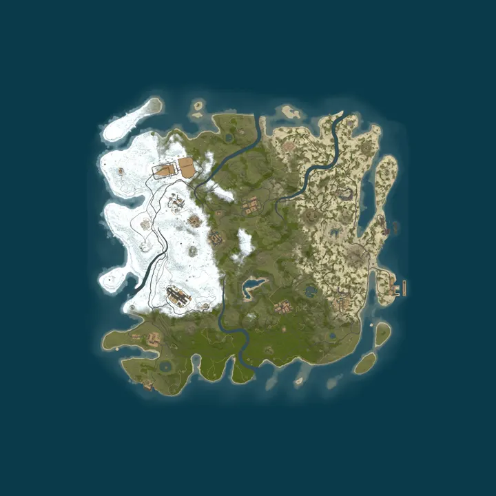 Map of RUSTILA PVE | SKINDROP | RAIDS | SKILL | KIT | TP | WIPED 15.10