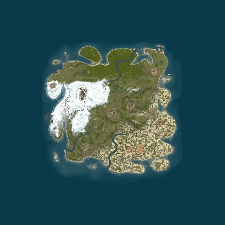 Map of TOG Rust |3x Modded|Stack Sizes|Raidable Bases|Airfield Events|