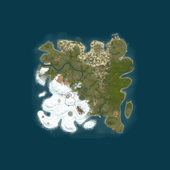 Map of RustyGoose AU Softcore Hybrid PvPvE | SkillTree | Kits | Events