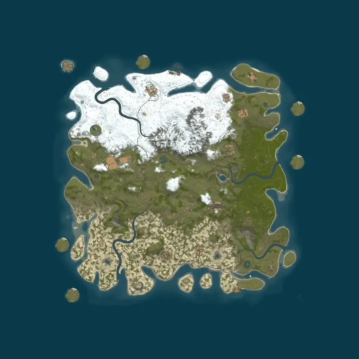 Map of LOST PARADISE | US 5X PvE | Custom Monuments & Events