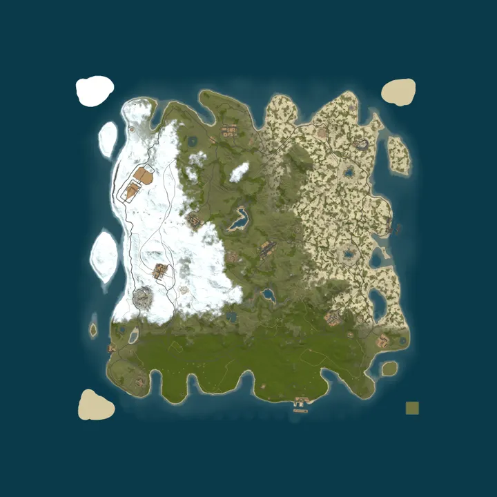 Map of PVE/P Tacs 10x Modded Rust Gun Game Event SkillTree RaidBases