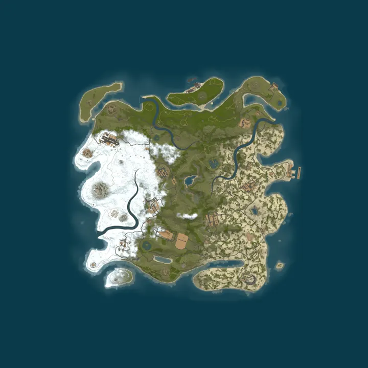 Map of RUSTY DUCK 2x | Solo/Duo/Trio/Quad | Modded Vanilla | High Perf